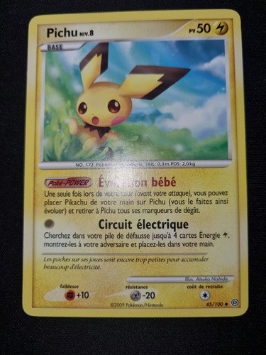 100 pichu carte pokémon - pichu,