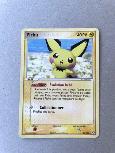 Carte pokémon pichu 106 - pokémon,