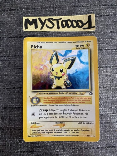 Carte pokemon pichu 111 - pichu, 12/111