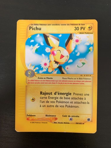 Carte pokémon pichu - :, 58/165